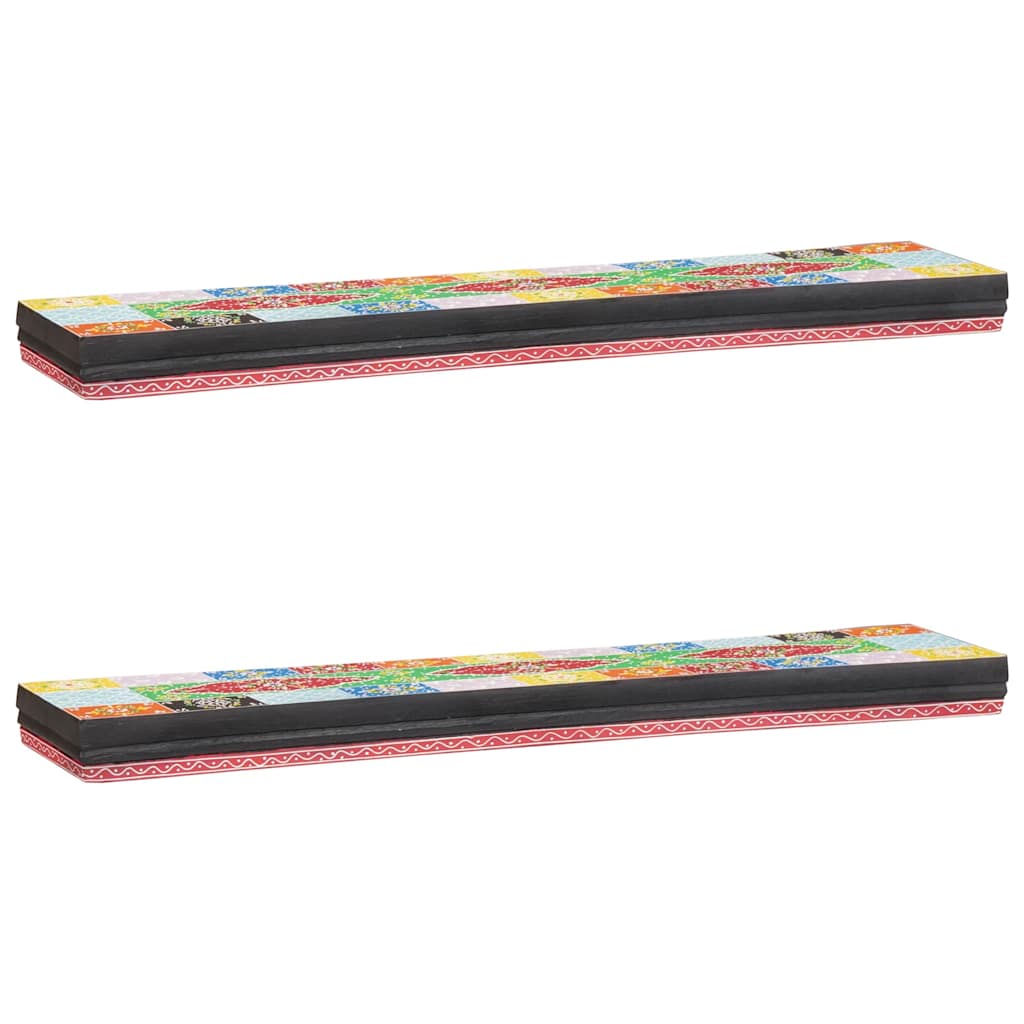 Falpolcok Sokszínű 100 x 20 x 6 cm Tömör Mangófát