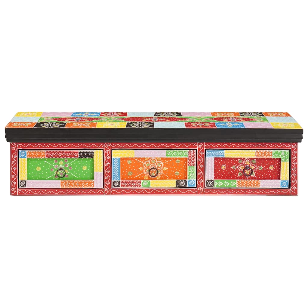 TV szekrény fiókkal Sokszínű 100 x 30 x 24 cm Tömör mangófa