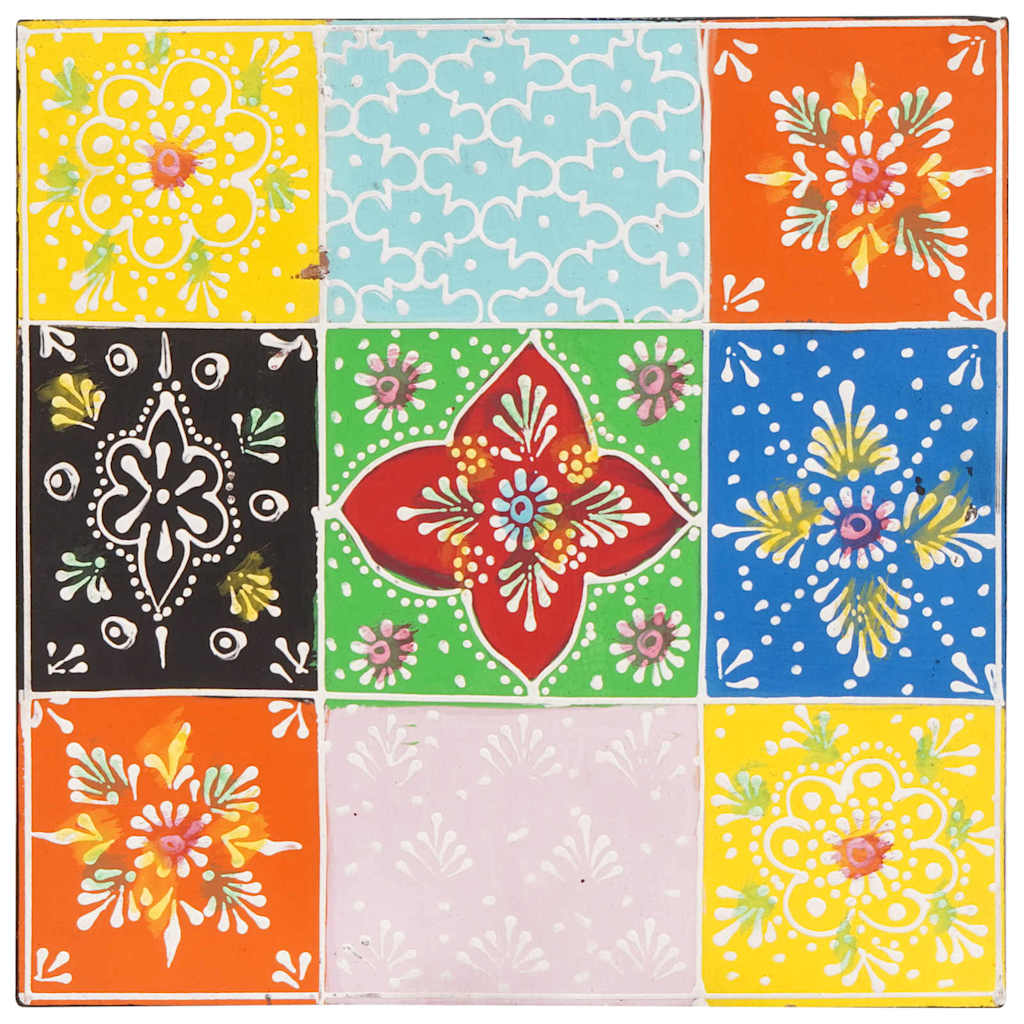 Négyzet alakú asztal 3 db Sokszínű 50 x 50 x 50 cm