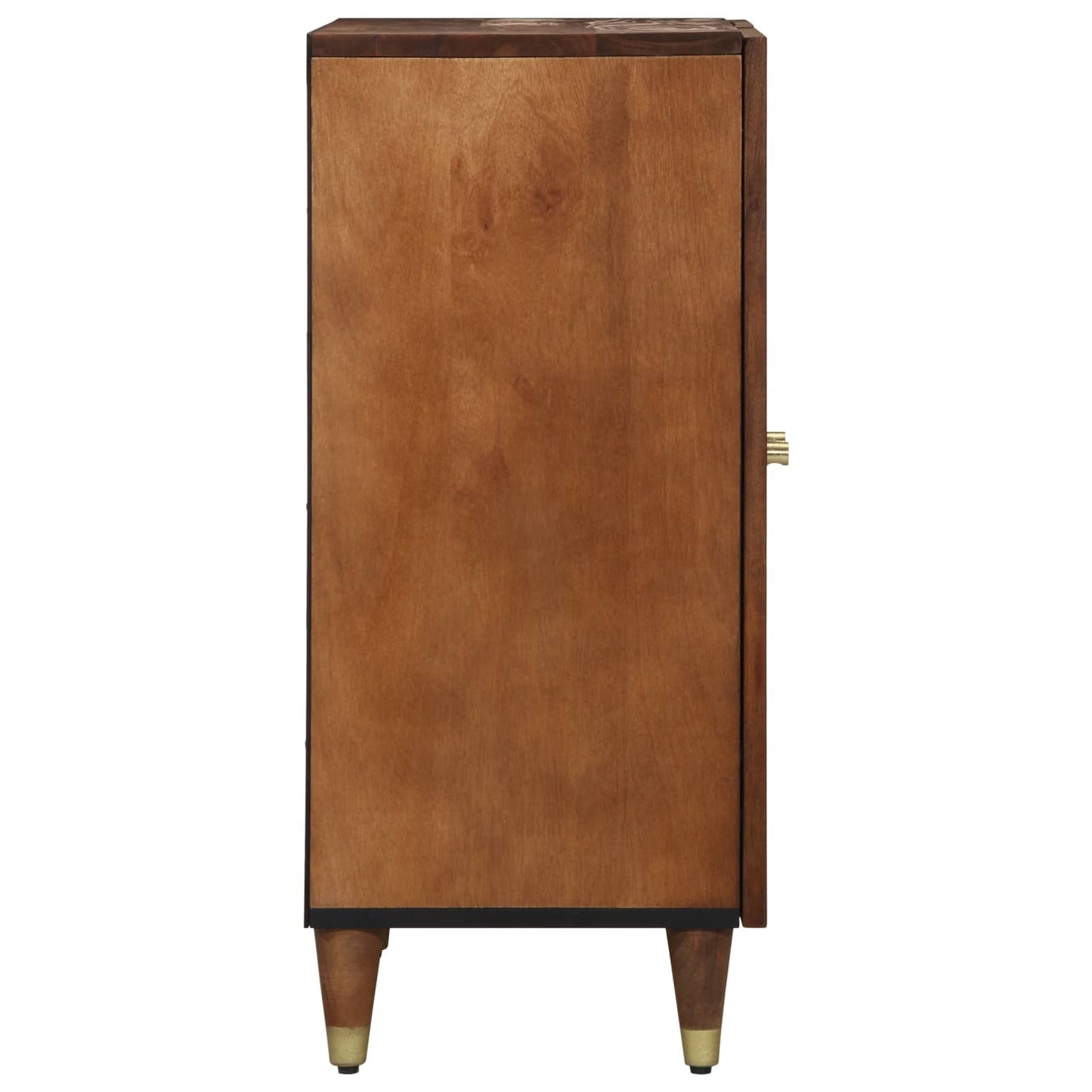 Széf fiókkal 2 pcs mézbarna 60 x 33 x 75 cm Tömör Mangófát
