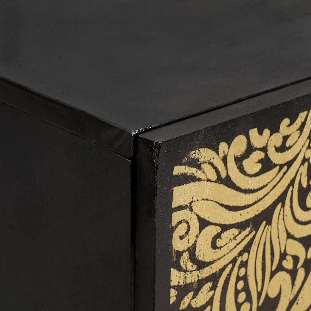 Fürdőszobai Szekrény Szett 3 pcs Fekete 180 x 33 x 75 cm