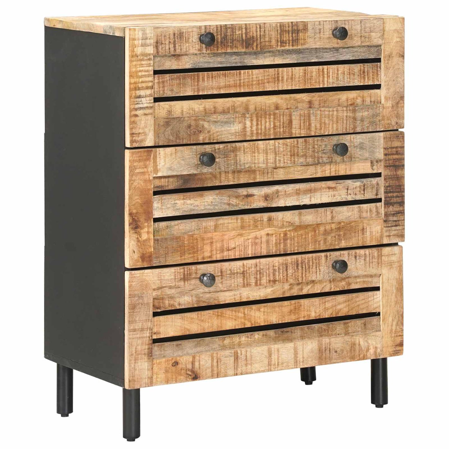 Tároló szekrények 2 db 120 x 33 x 75 cm Tömör Mangófát Sokszínű