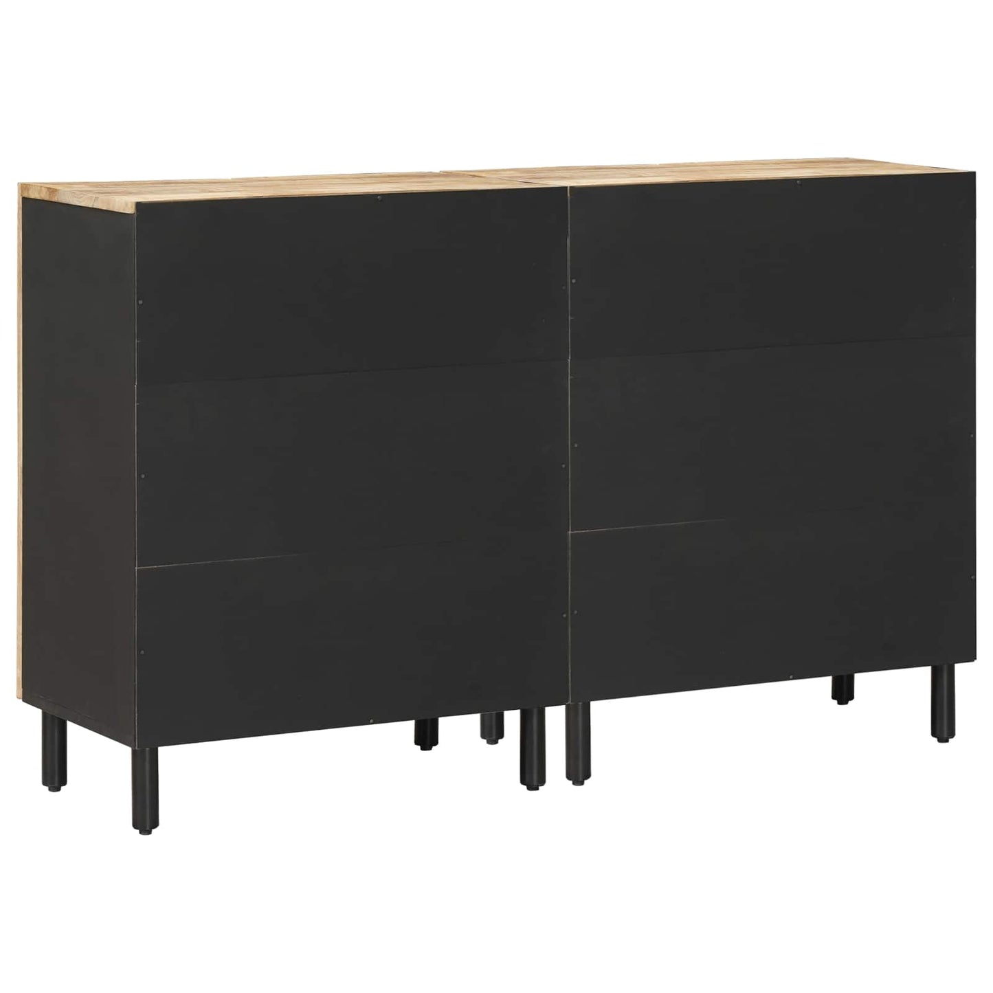 Tároló szekrények 2 db 120 x 33 x 75 cm Tömör Mangófát Sokszínű