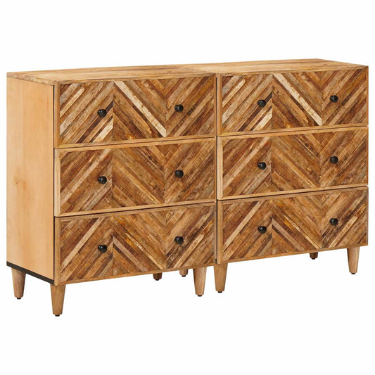 Tároló szekrények 2 pcs Barna 60 x 33,5 x 75 cm Tömör Mangófát