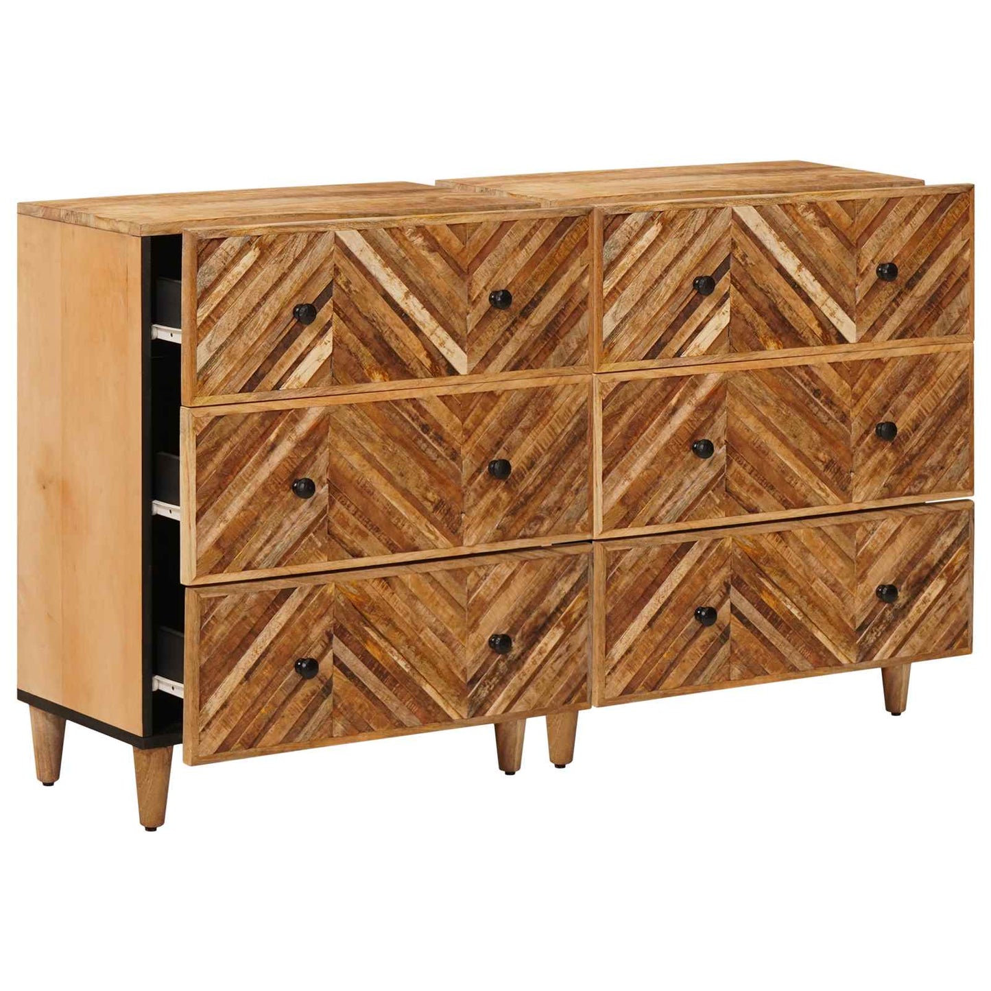 Tároló szekrények 2 pcs Barna 60 x 33,5 x 75 cm Tömör Mangófát