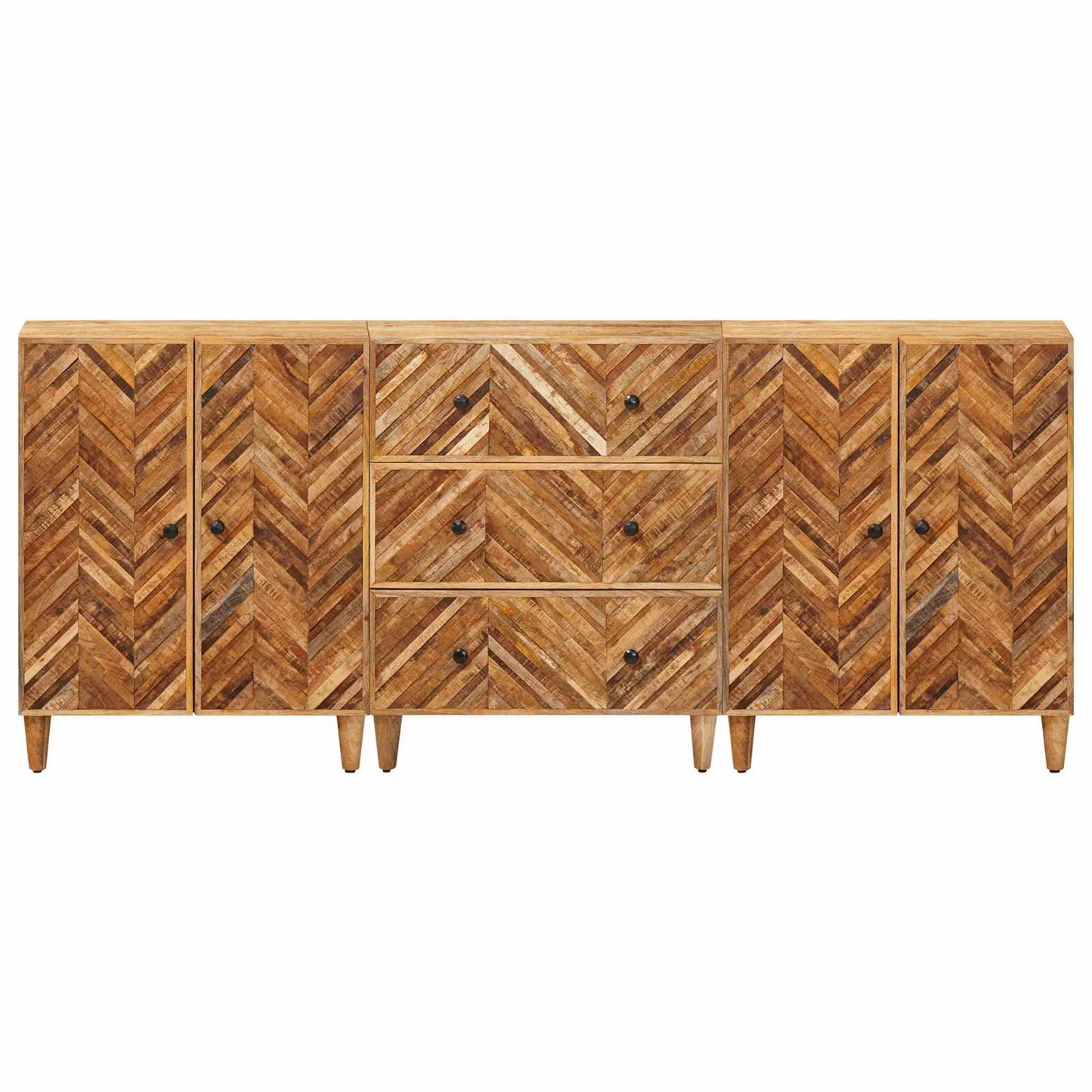 Tároló szekrények 3 pcs Barna 60 x 33,5 x 75 cm Tömör Mangófát