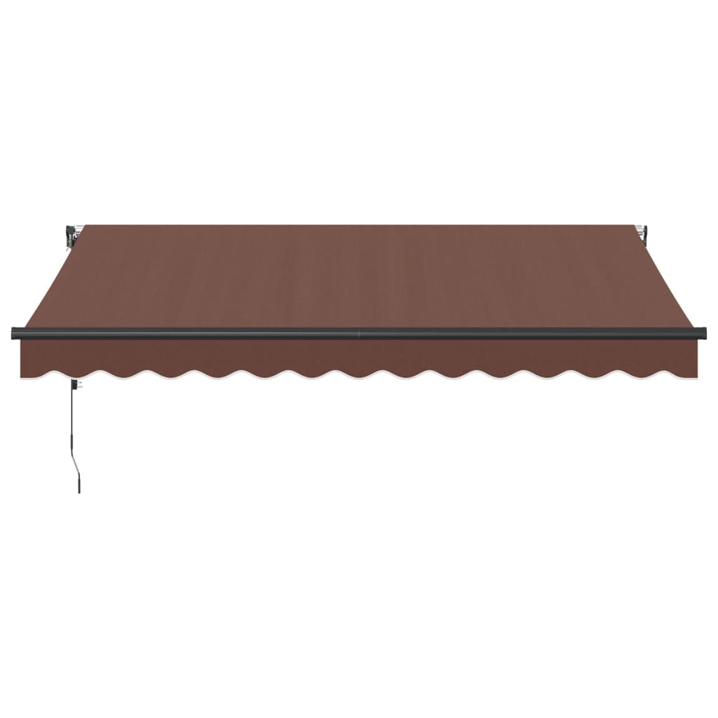 barna automata kihúzható LED-es napellenző 350 x 250 cm