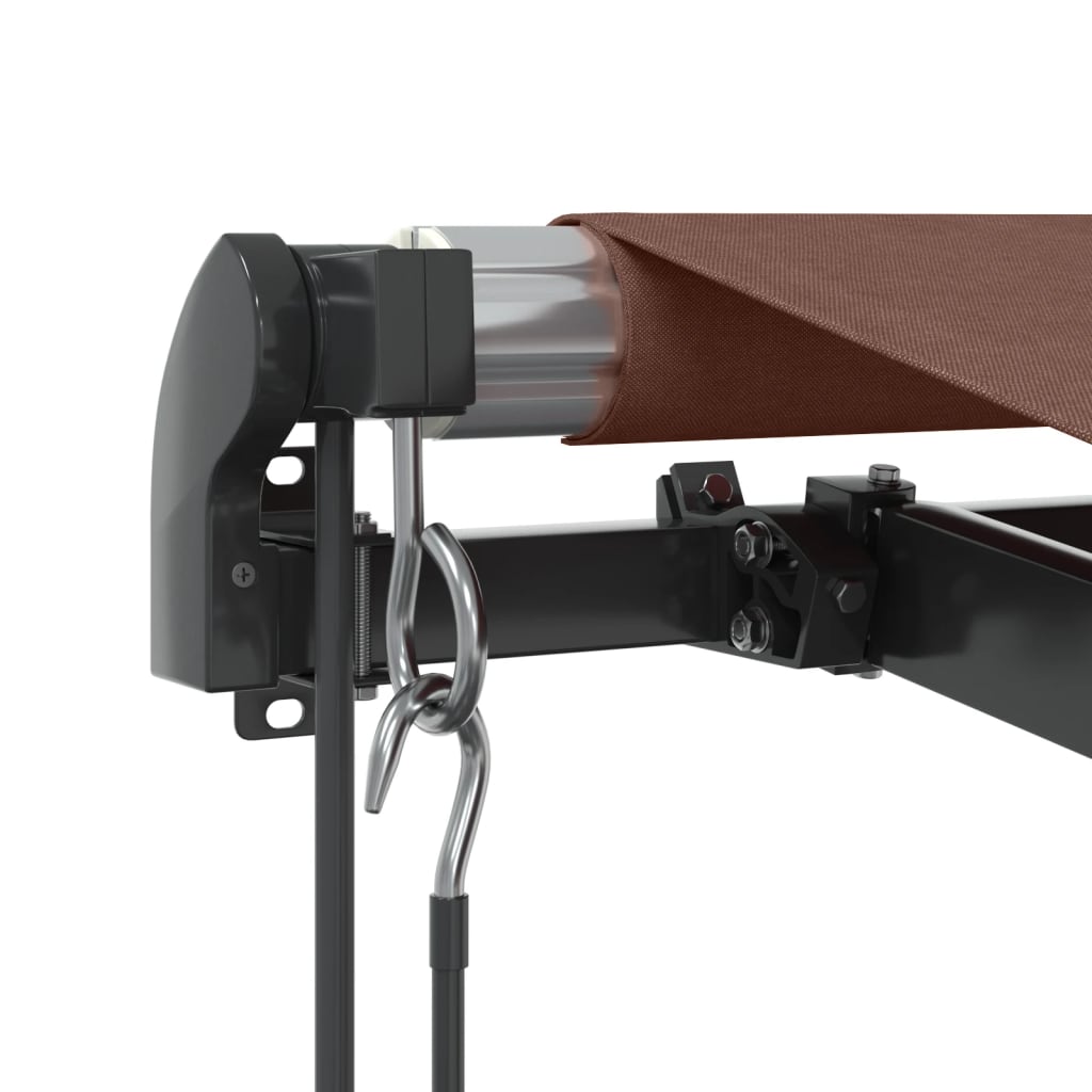 barna automata kihúzható LED-es napellenző 350 x 250 cm