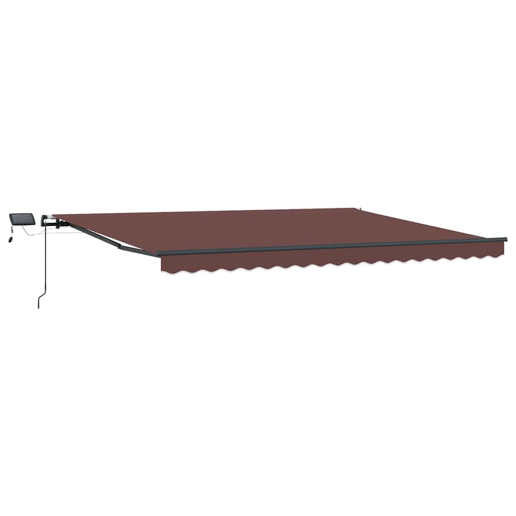 barna kézzel kihúzható LED-es napellenző 400 x 300 cm