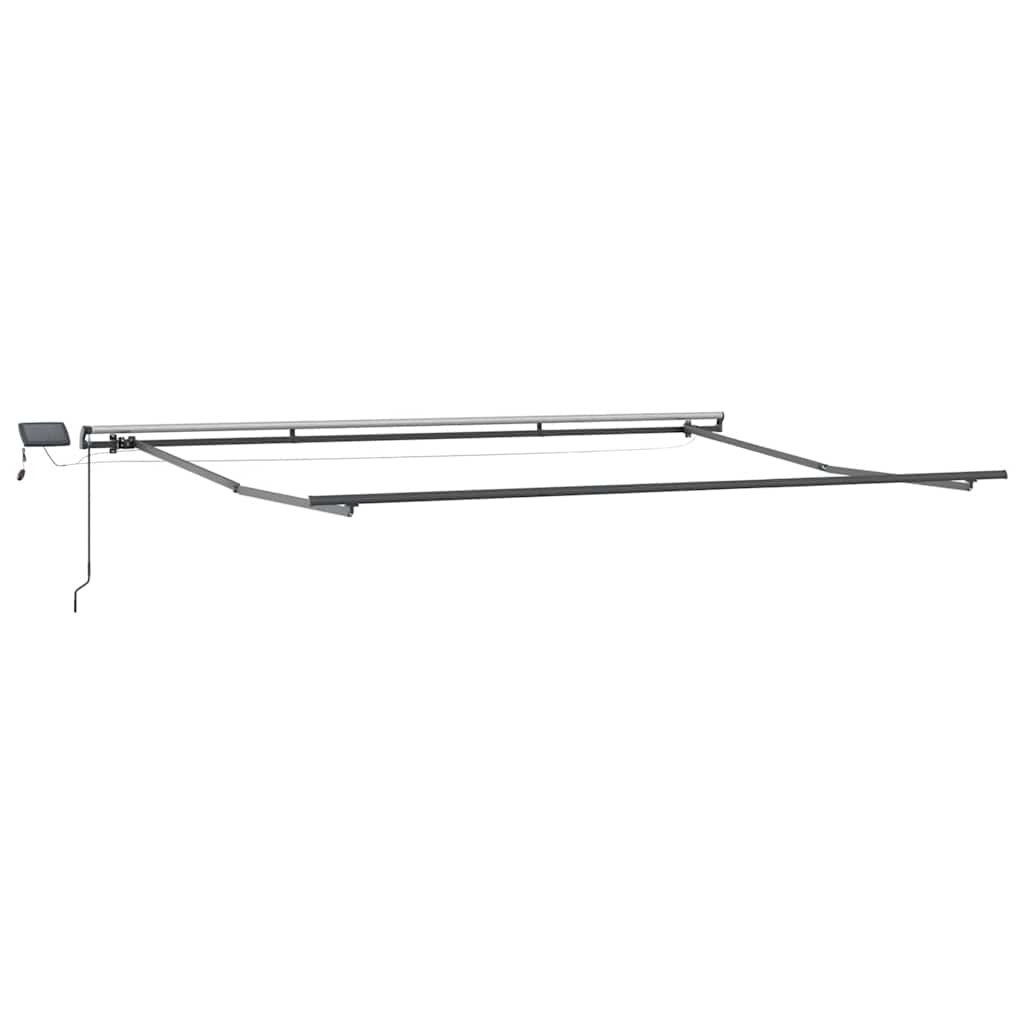 barna kézzel kihúzható LED-es napellenző 400 x 300 cm