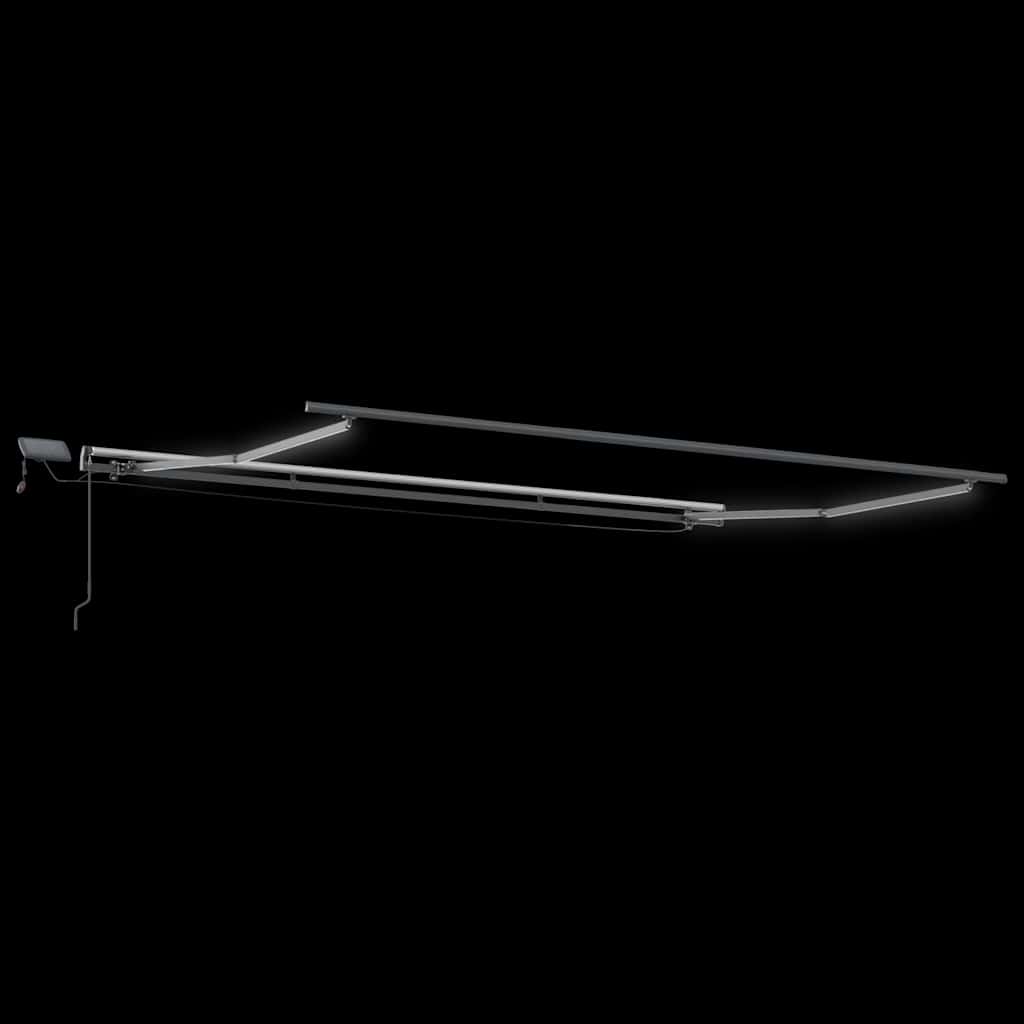 barna kézzel kihúzható LED-es napellenző 400 x 300 cm