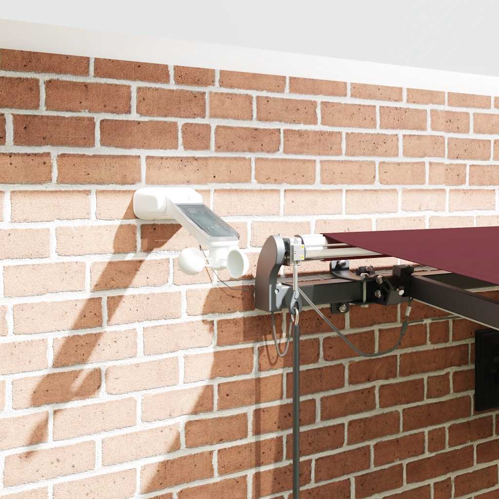 barna automata kihúzható LED-es napellenző 450 x 300 cm