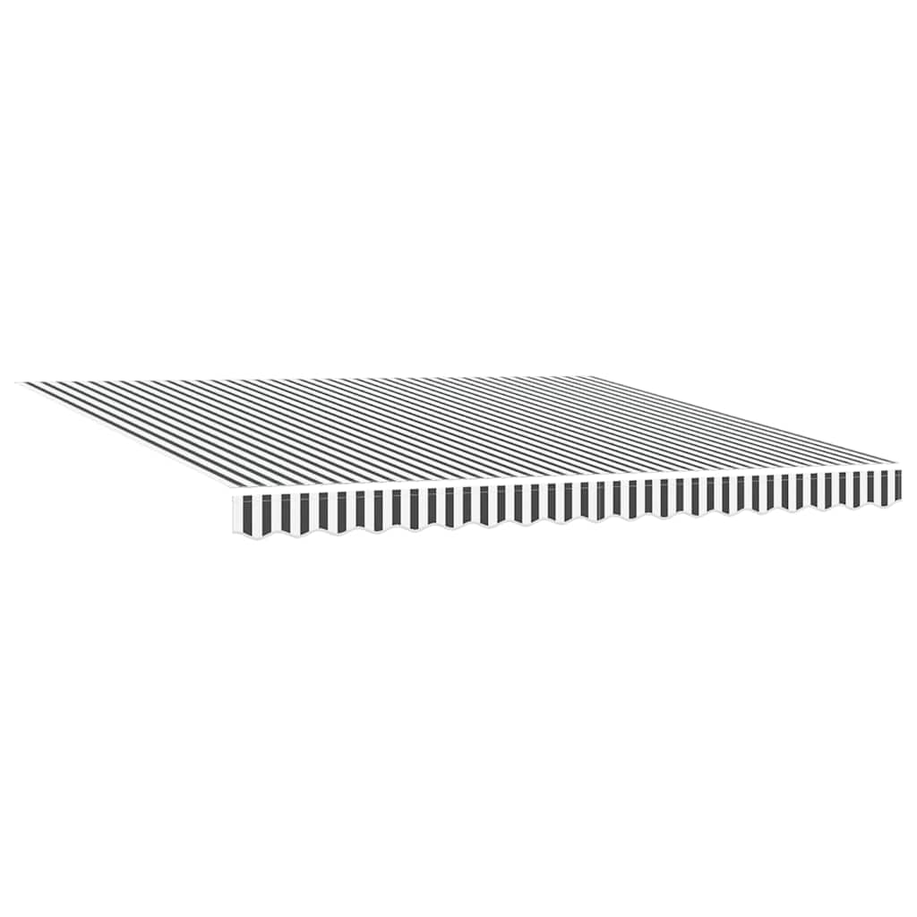 antracitszürke-fehér LED-es kézi napellenző 400 x 300 cm