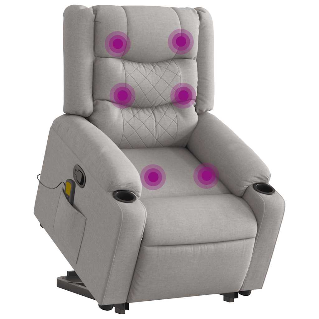 Álló masszázsfotel felhőszürke szövet