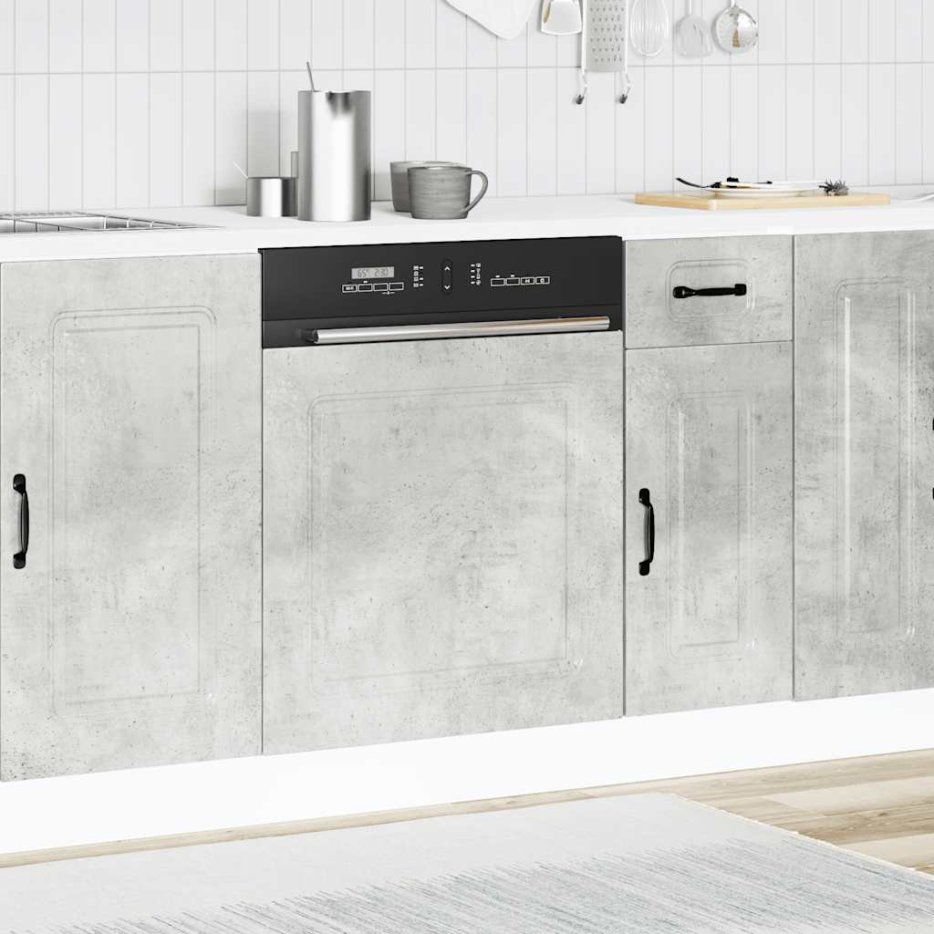 mosogatógép panel Kalmar beton szürke 60x1,5x57 cm műanyag fa