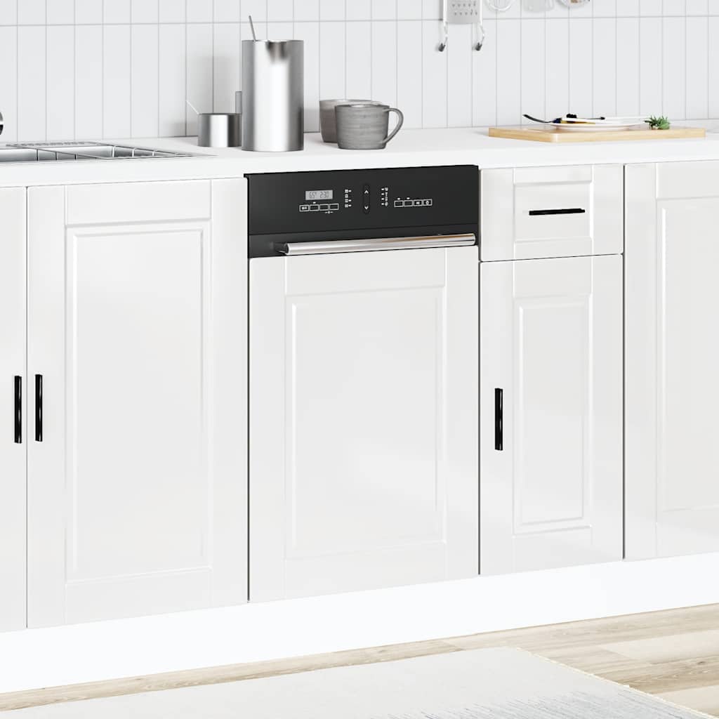 mosogatógép panel Porto Magasfényű fehér 45x1,5x57 cm Gépi fa