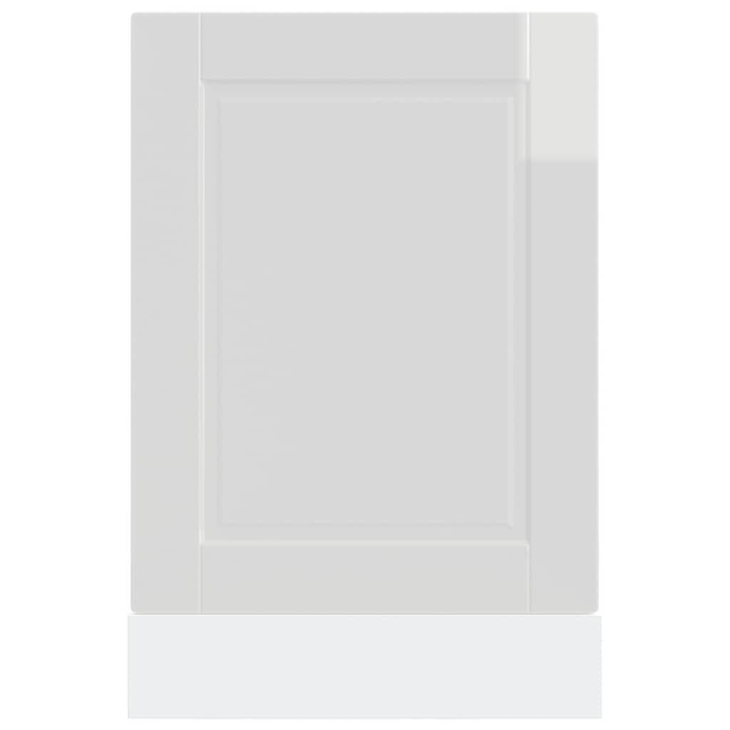 mosogatógép panel Porto Magasfényű fehér 45x1,5x57 cm Gépi fa