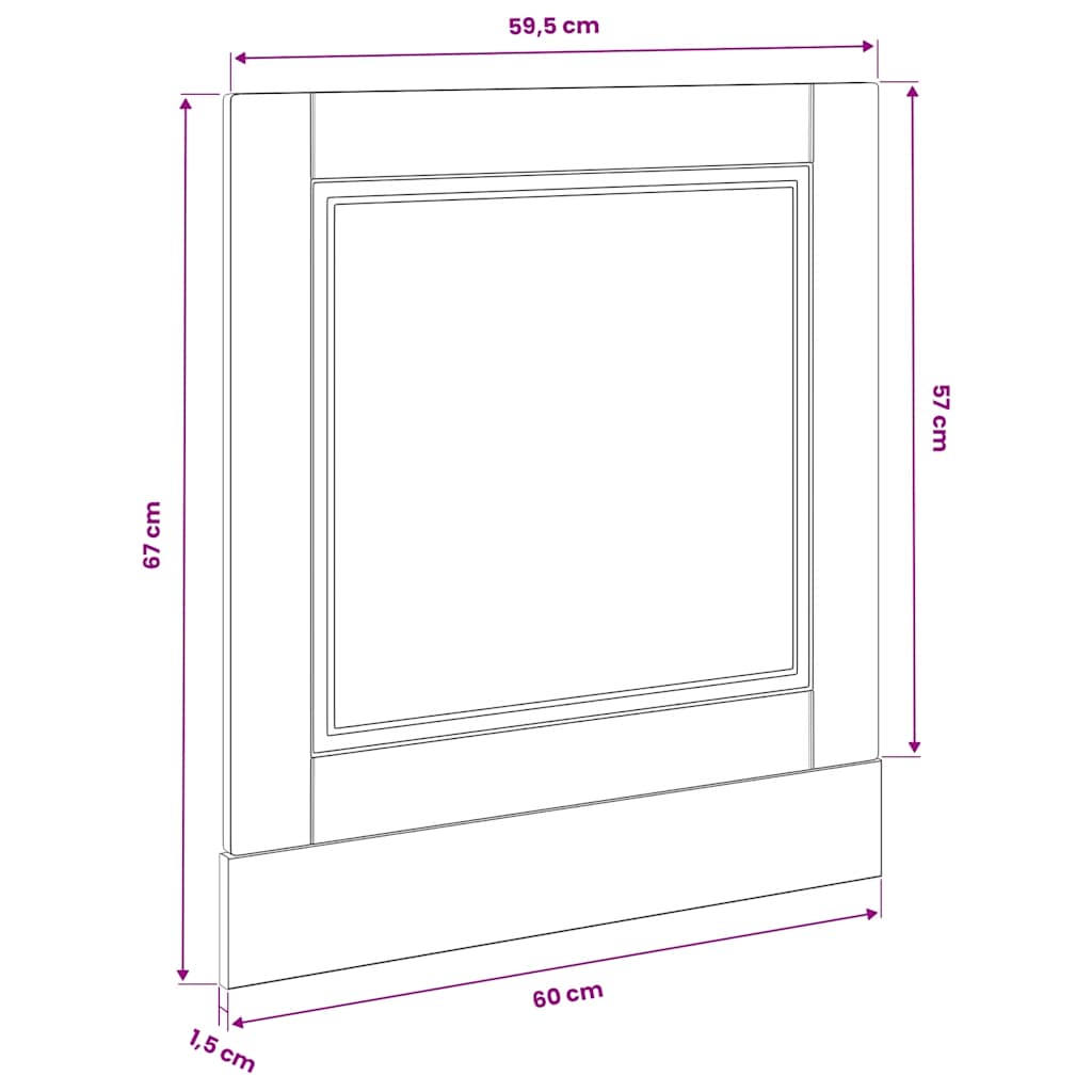 mosogatógép panel Porto fehér 60x1,5x57 cm mérnöki fa