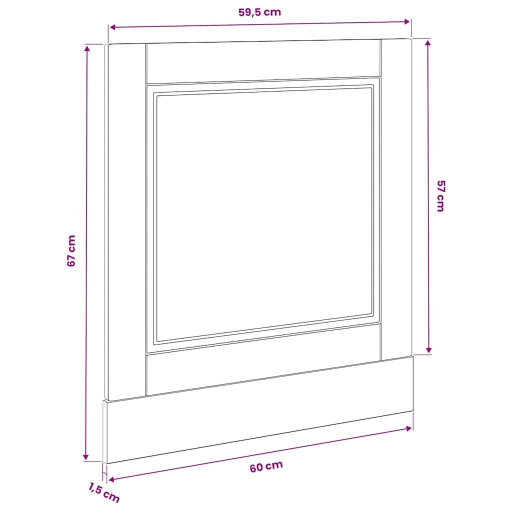 mosogatógép panel Porto sonoma tölgy 60x1,5x57 cm mérnöki fa