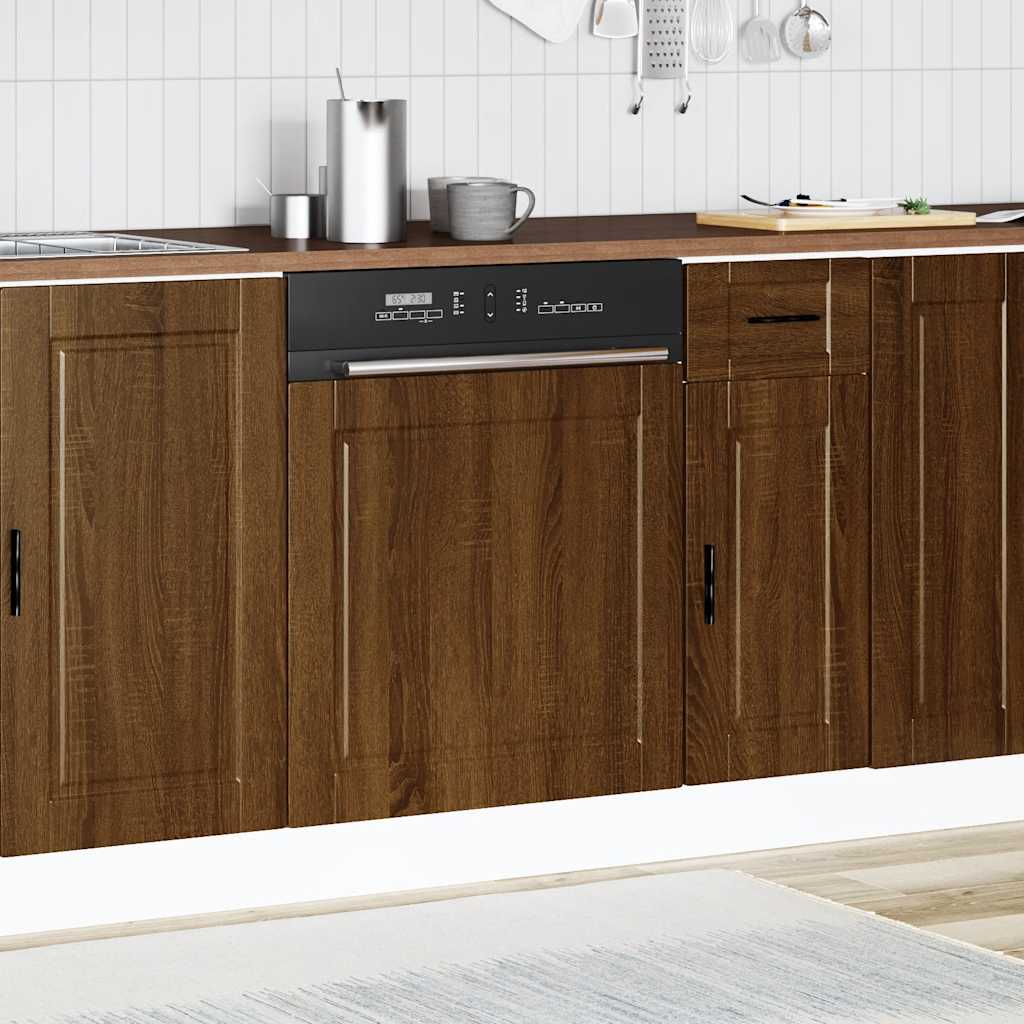 mosogatógép panel Porto barna tölgy 60x1,5x57cm méretezett fa