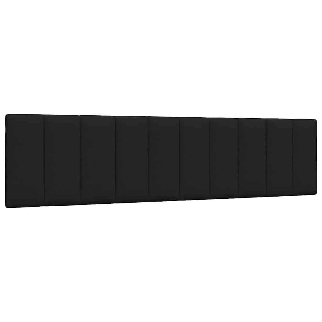 fekete szövet ágy matraccal Hanko 200x200 cm
