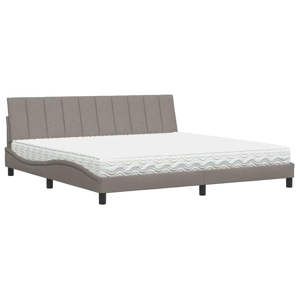 ágy matraccal Hanko Taupe 200x200 cm szövet
