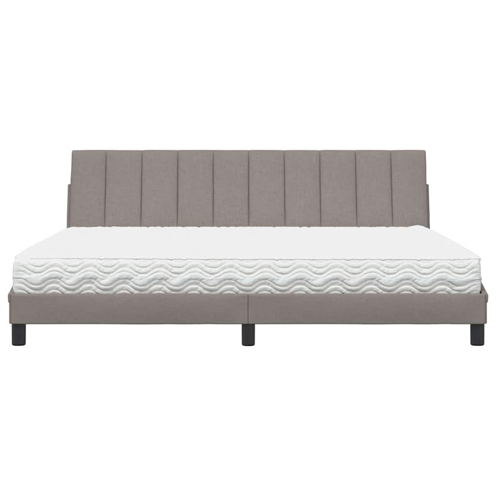ágy matraccal Hanko Taupe 200x200 cm szövet