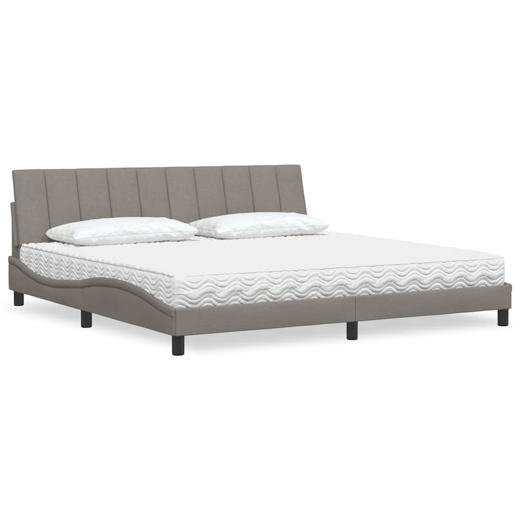 ágy matraccal Hanko Taupe 200x200 cm szövet