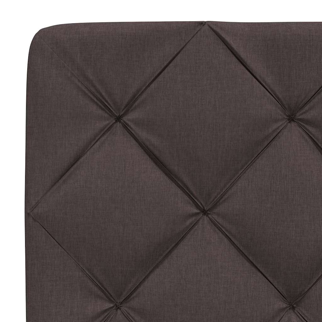 sötétbarna szövet ágykeret matrac nélkül 200 x 200 cm