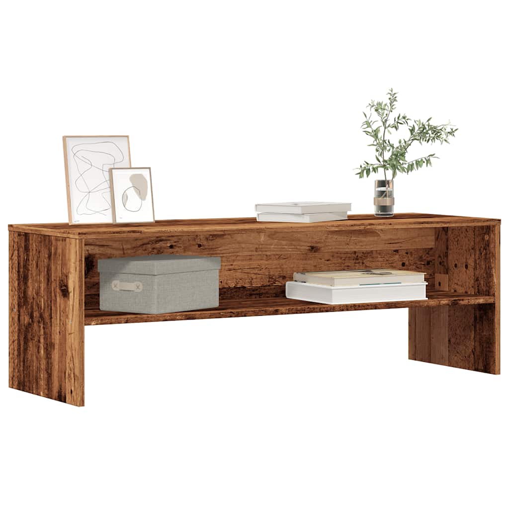 antik hatású szerelt fa TV-szekrény 120 x 40 x 40 cm