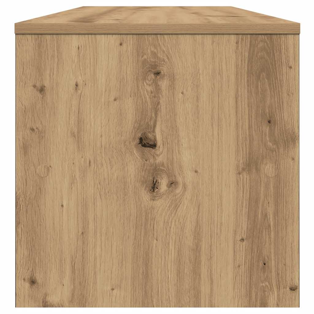 kézműves tölgy színű szerelt fa TV-szekrény 100x40x40 cm