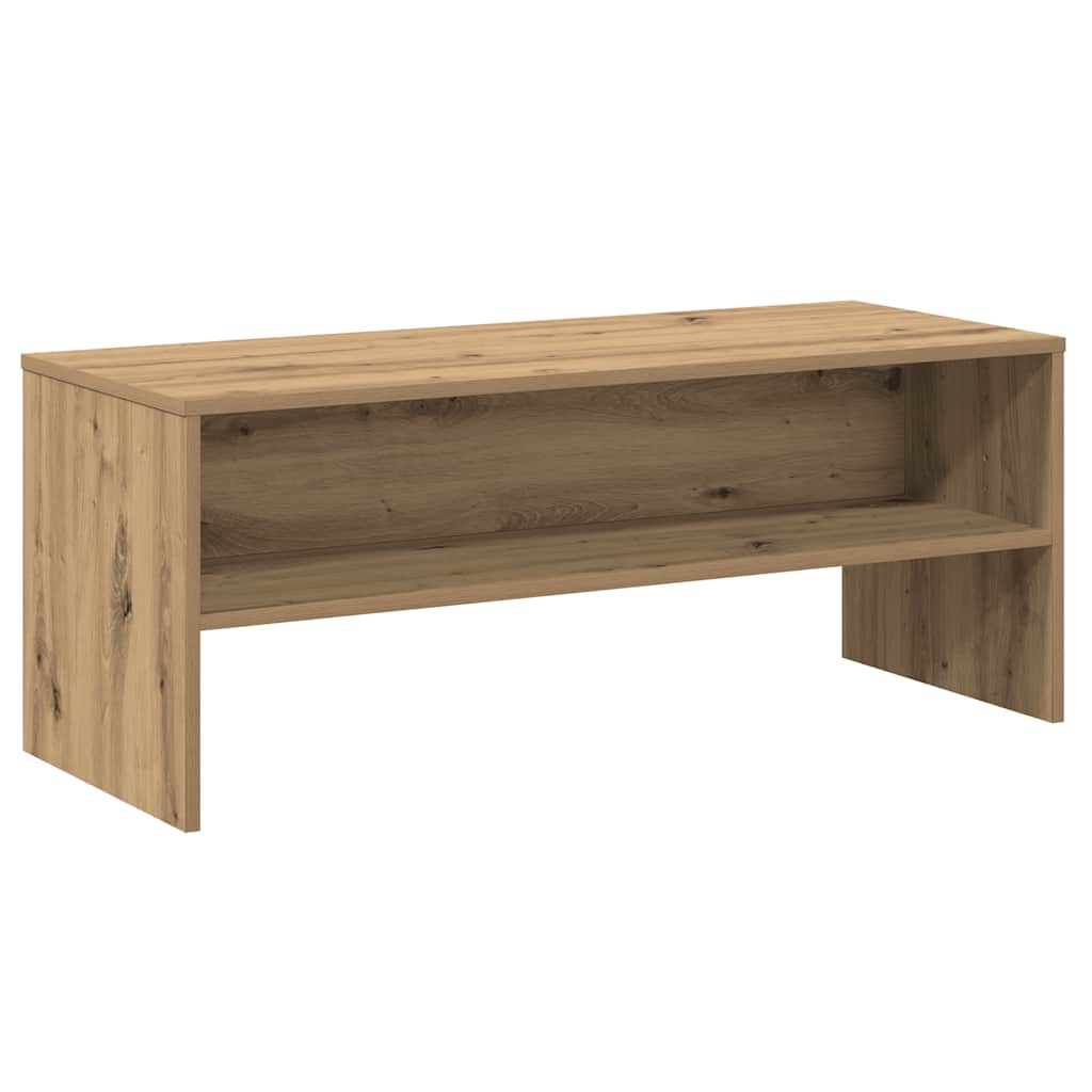 kézműves tölgy színű szerelt fa TV-szekrény 100x40x40 cm