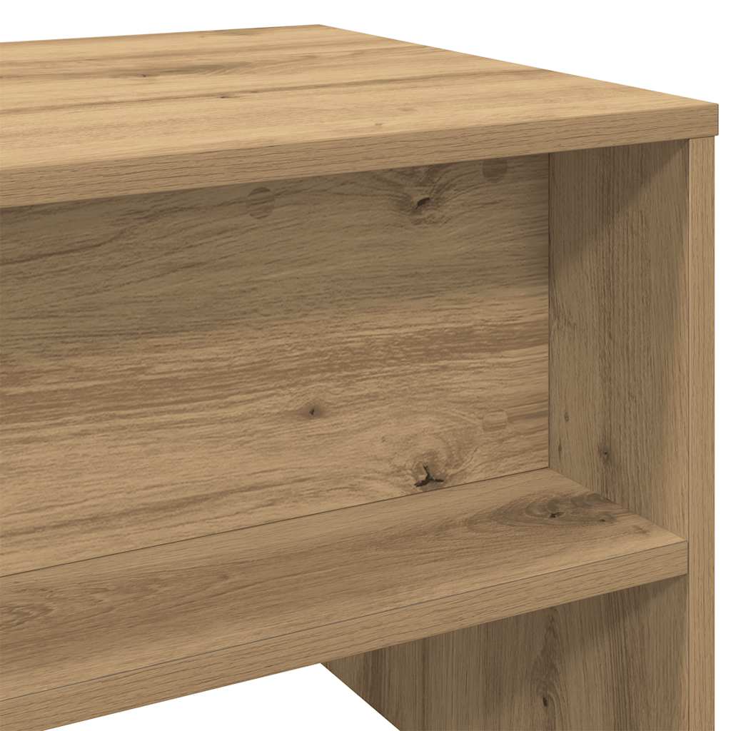 kézműves tölgy színű szerelt fa TV-szekrény 100x40x40 cm