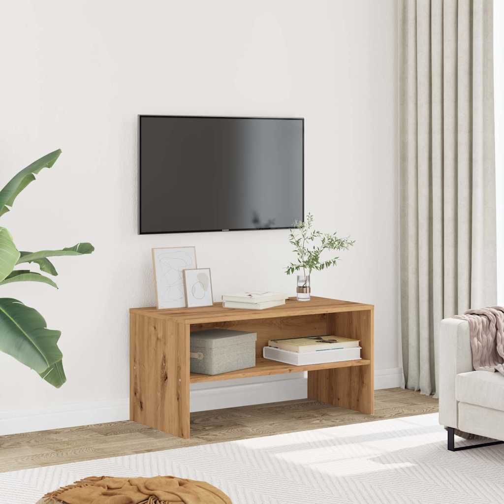 TV szekrény kézműves tölgy 80x40x40 cm műszaki fa