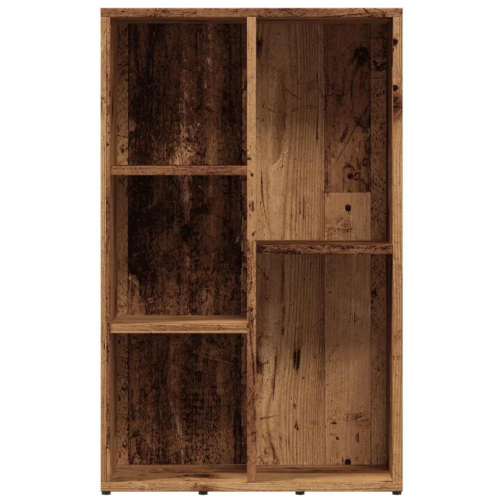 antik fa színű szerelt fa könyvszekrény 50x25x80 cm