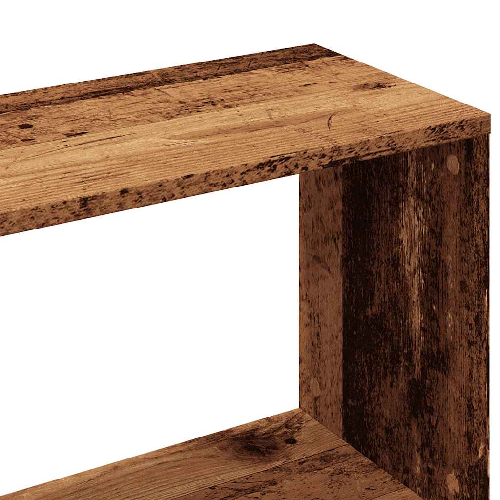 antik fa színű szerelt fa könyvszekrény 97,5 x 29,5 x 100 cm