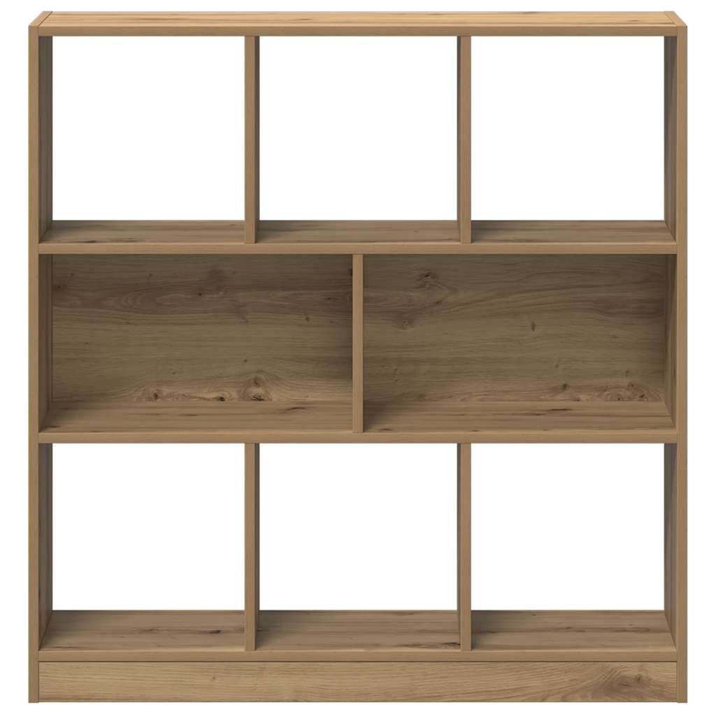 kézműves tölgy színű szerelt fa könyvszekrény 97,5x29,5x100 cm