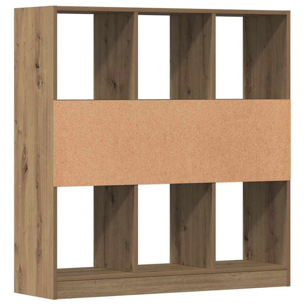 kézműves tölgy színű szerelt fa könyvszekrény 97,5x29,5x100 cm