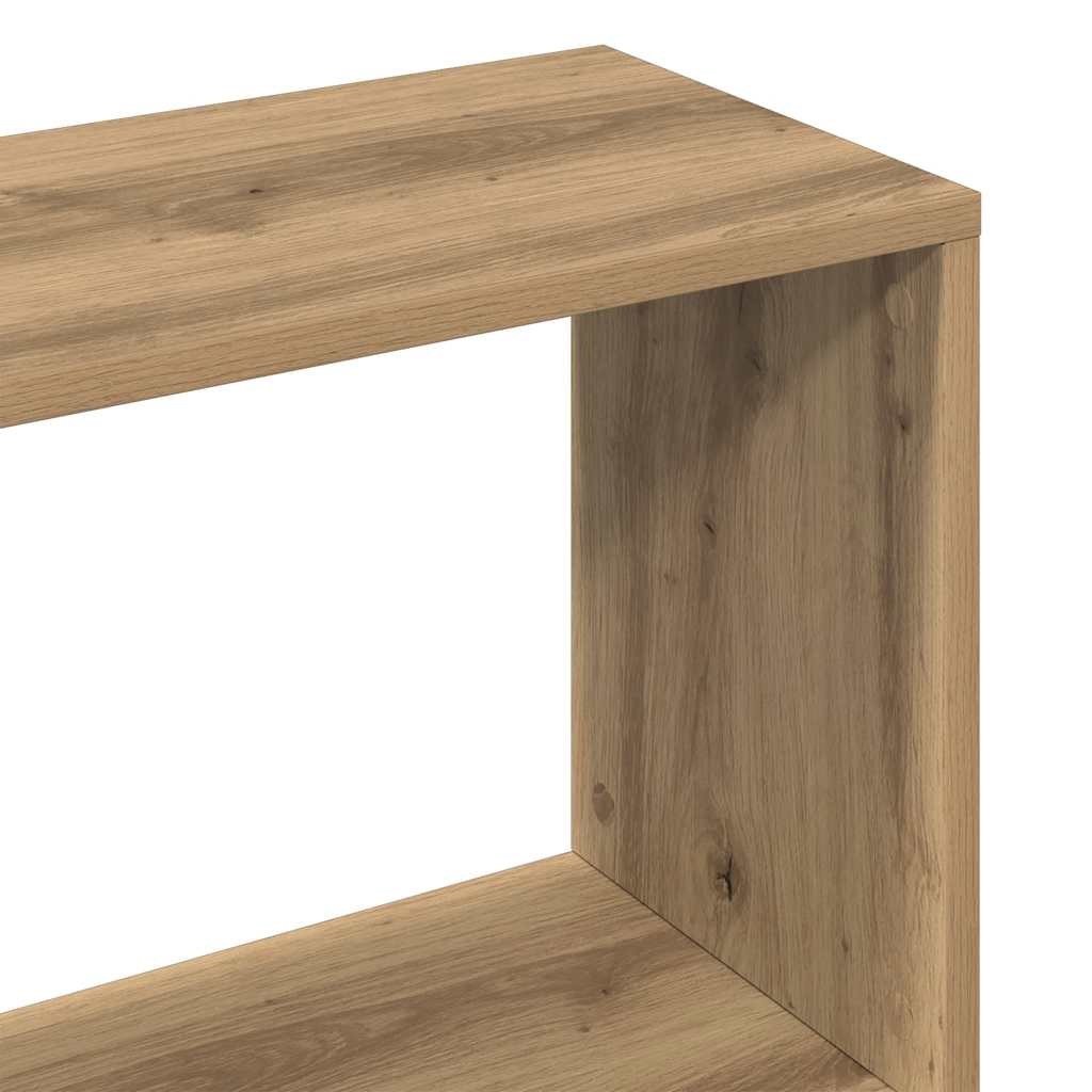 kézműves tölgy színű szerelt fa könyvszekrény 97,5x29,5x100 cm