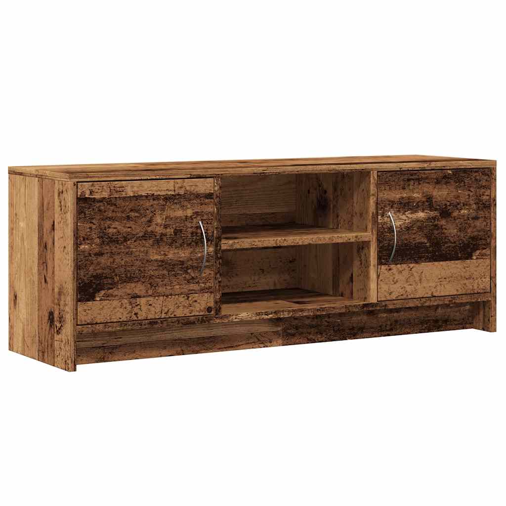 antik fa színű szerelt fa TV-szekrény 102 x 30 x 37,5 cm