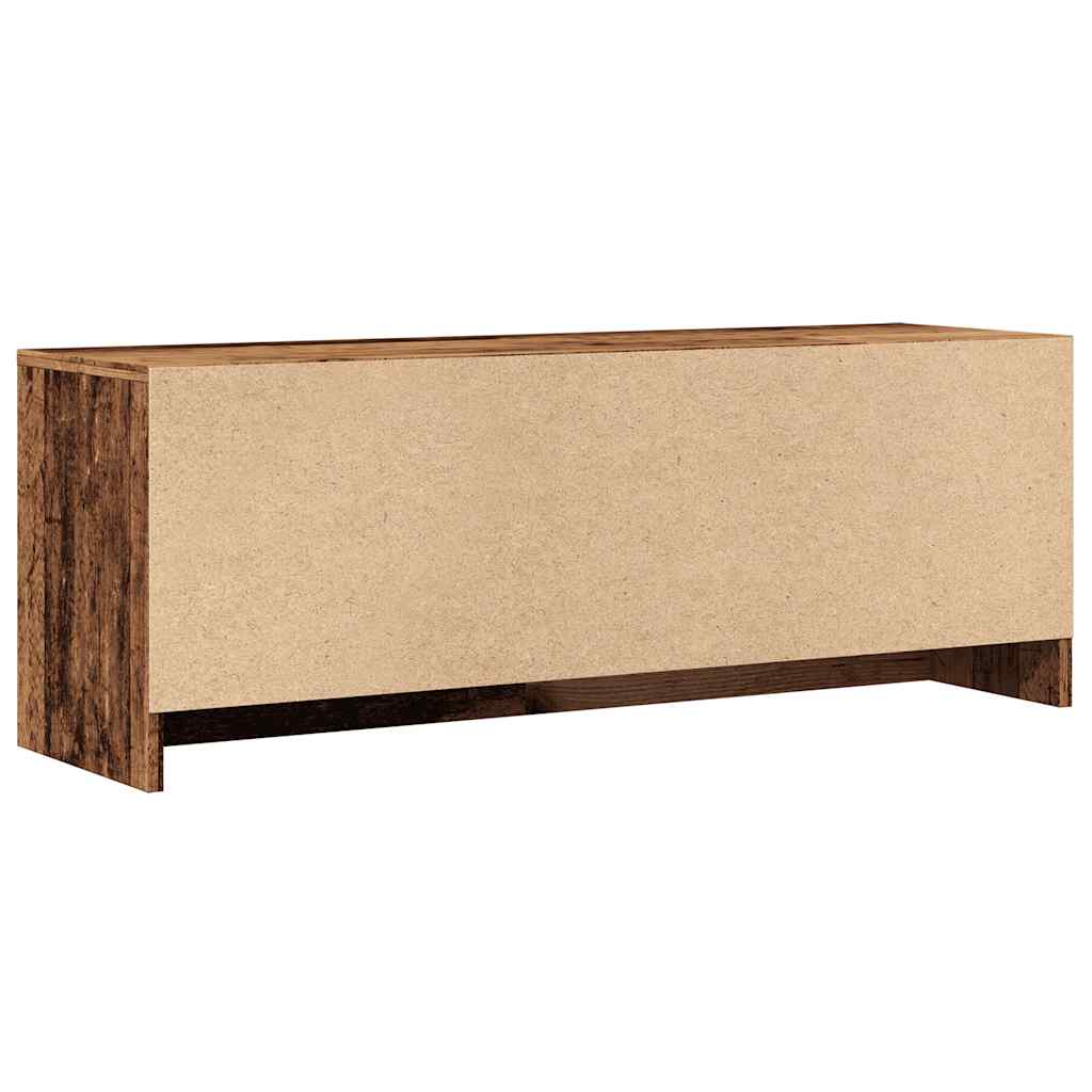 antik fa színű szerelt fa TV-szekrény 102 x 30 x 37,5 cm