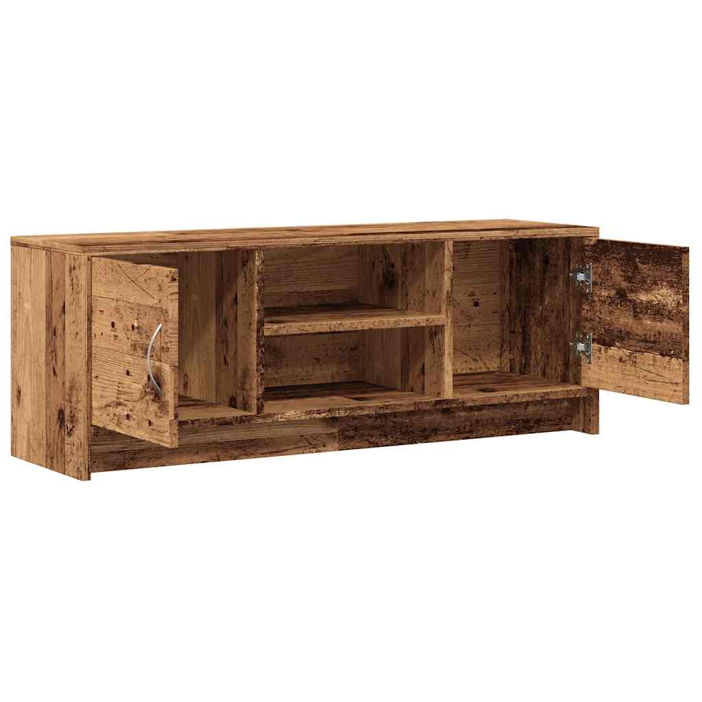 antik fa színű szerelt fa TV-szekrény 102 x 30 x 37,5 cm