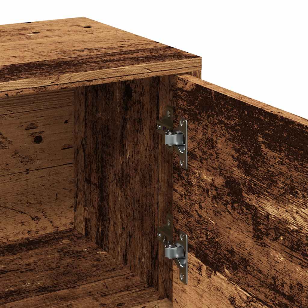 antik fa színű szerelt fa TV-szekrény 102 x 30 x 37,5 cm