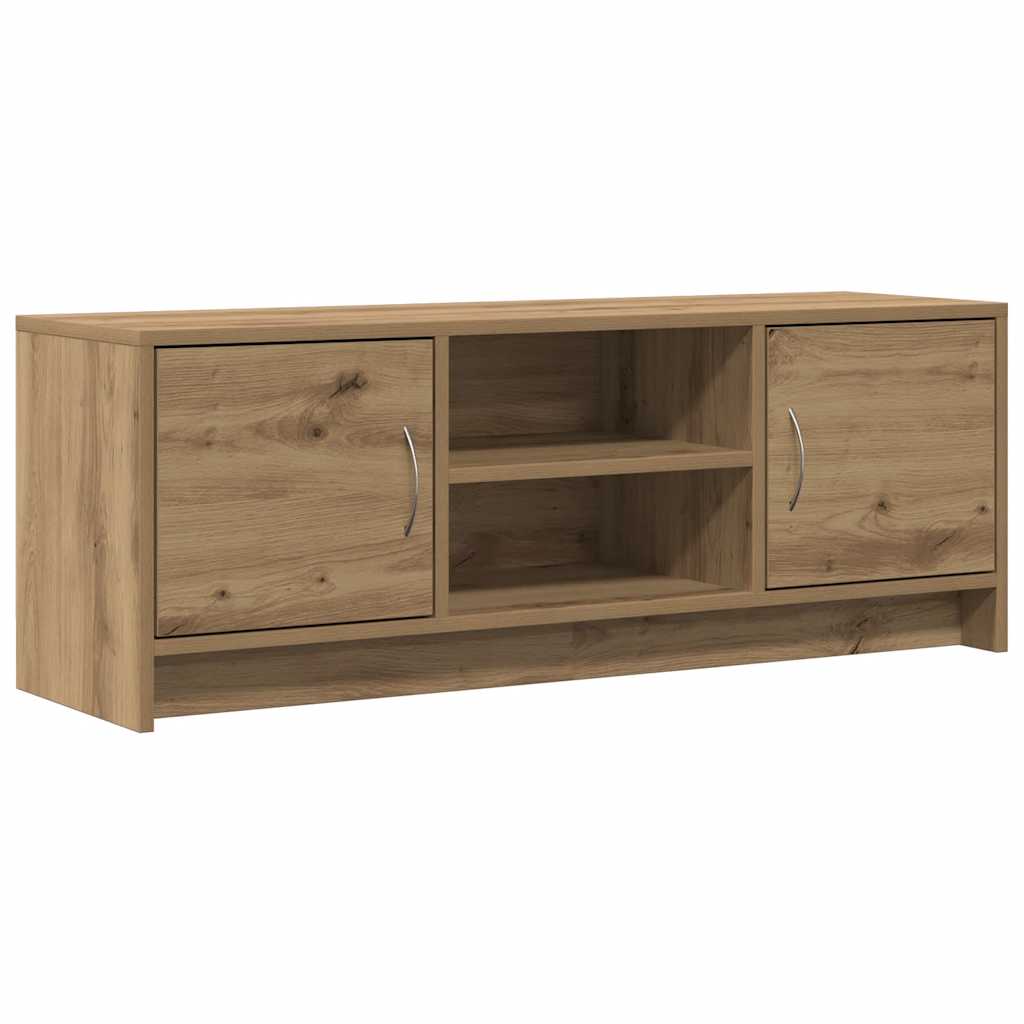 kézműves tölgy színű szerelt fa TV-szekrény 102x30x37,5 cm