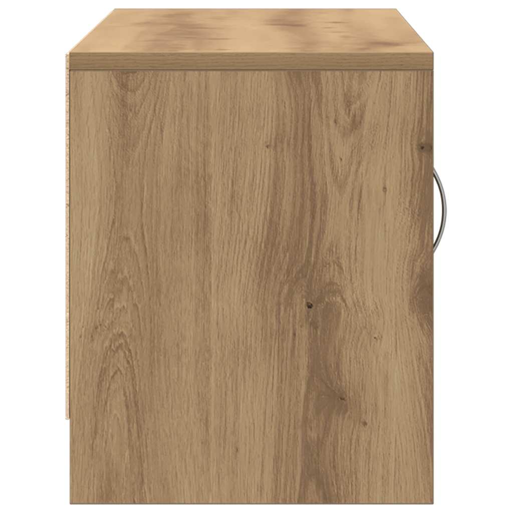 kézműves tölgy színű szerelt fa TV-szekrény 102x30x37,5 cm