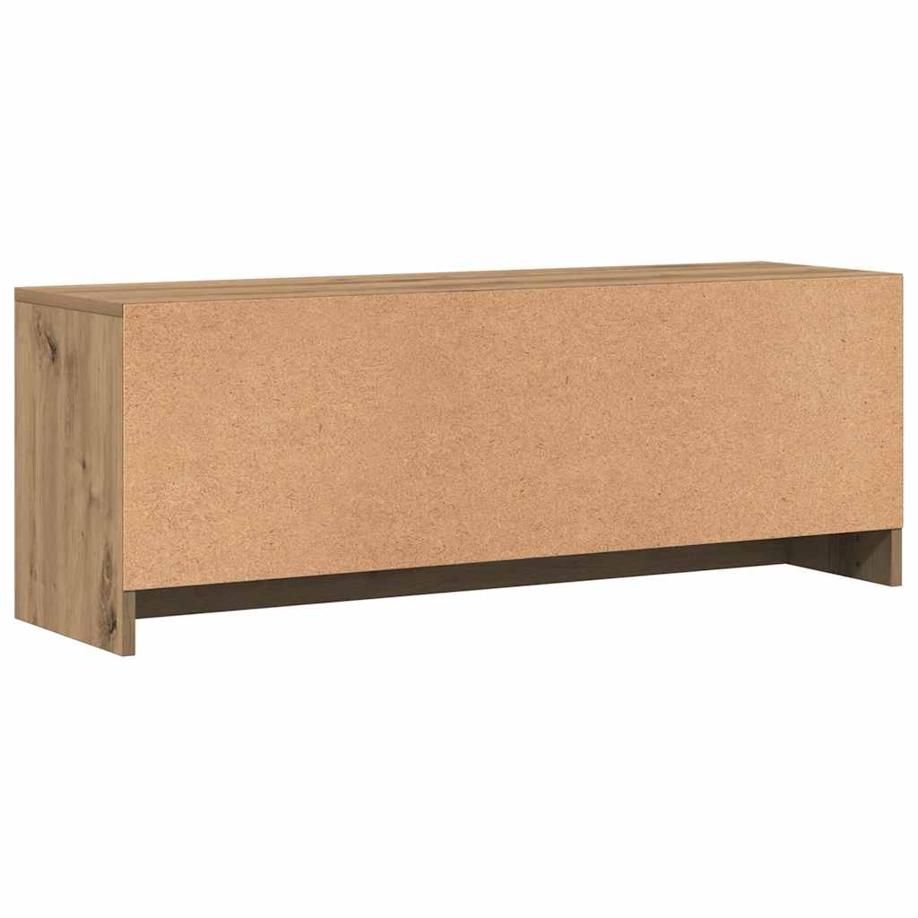 kézműves tölgy színű szerelt fa TV-szekrény 102x30x37,5 cm