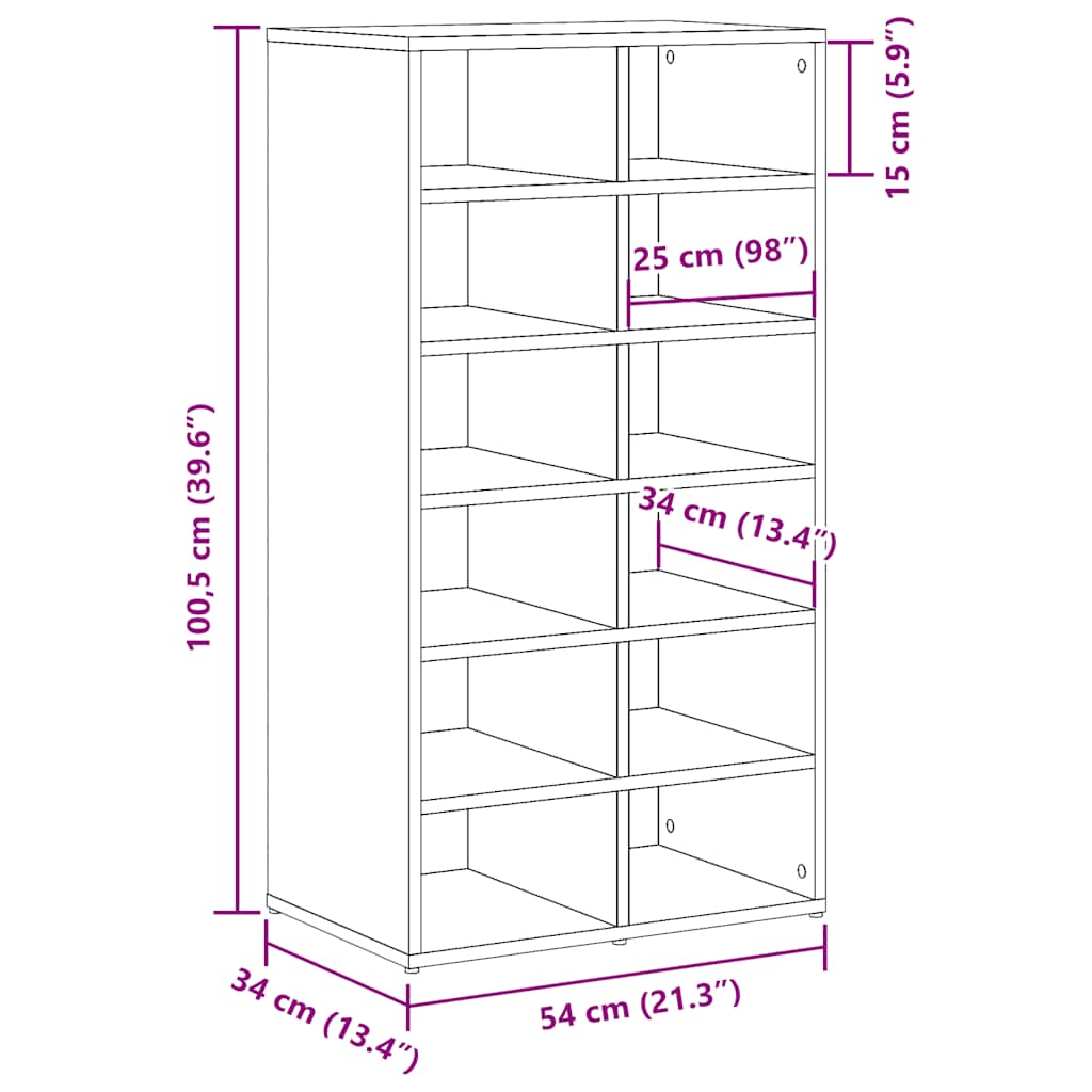 antik fa szerelt fa cipőtartó 54x34x100,5 cm