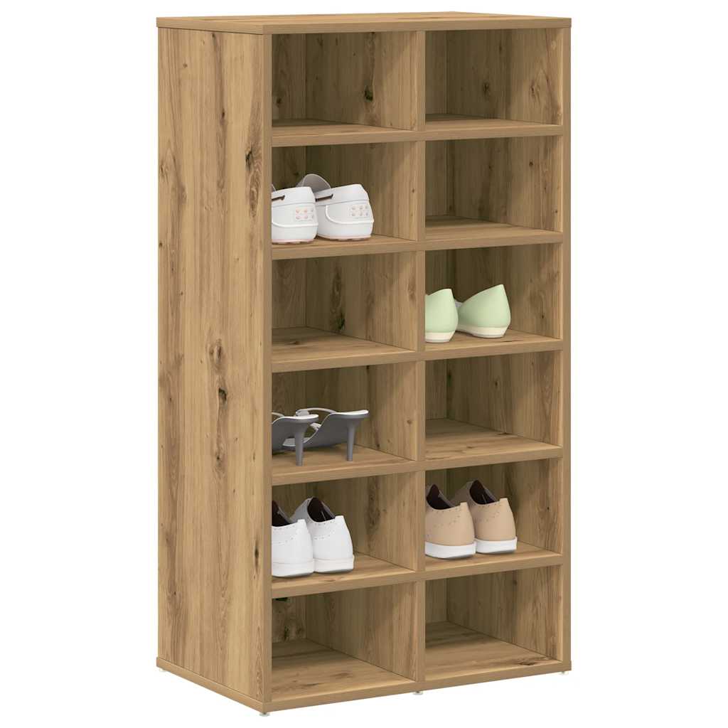Cipőtartó kézműves tölgy 54x34x100,5 cm műszaki fa