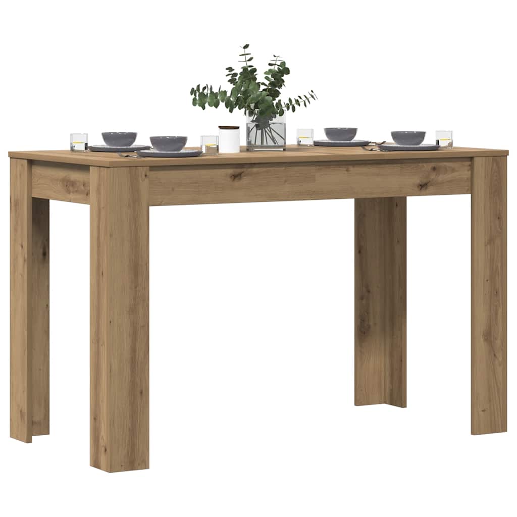 Étkezőasztal kézműves tölgy 120x60x76 cm műszaki fa