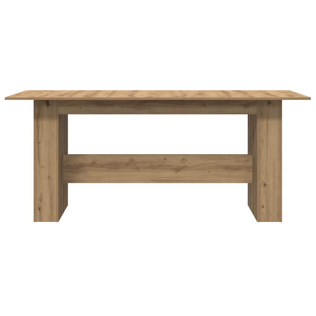kézműves tölgy színű szerelt fa étkezőasztal 180x90x76 cm